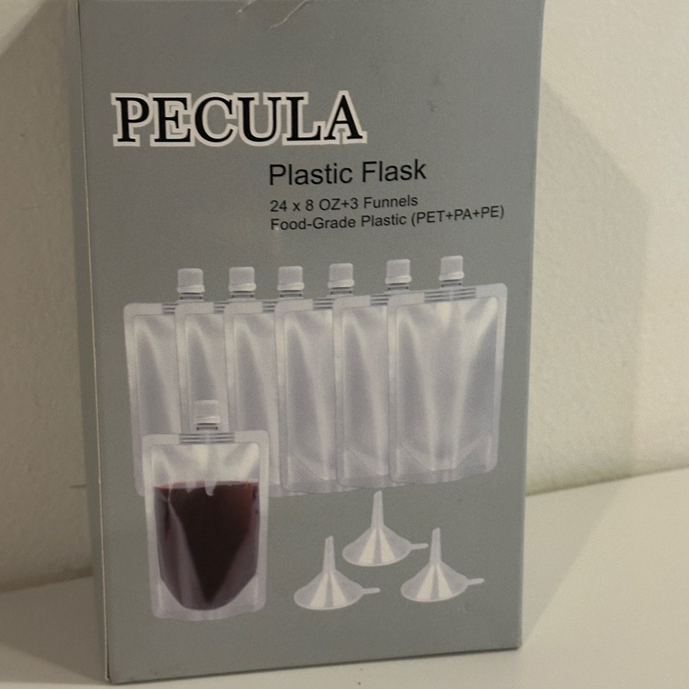 🥃Plastic Flasks set🍹 (new -1* in opened 📦!) for 🏕️✈️🎸🌴